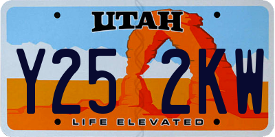 UT license plate Y252KW
