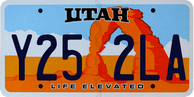 UT license plate Y252LA