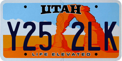 UT license plate Y252LK