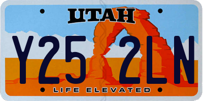 UT license plate Y252LN