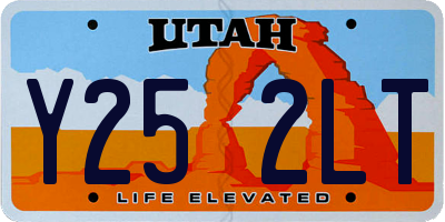 UT license plate Y252LT