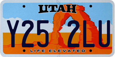 UT license plate Y252LU