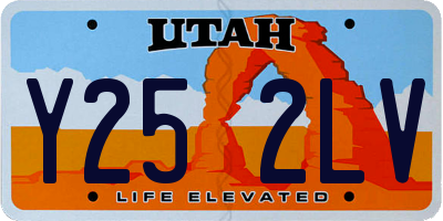 UT license plate Y252LV