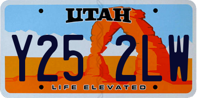 UT license plate Y252LW