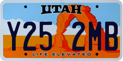 UT license plate Y252MB