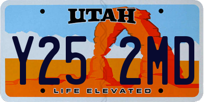 UT license plate Y252MD