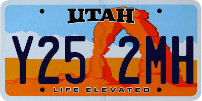 UT license plate Y252MH
