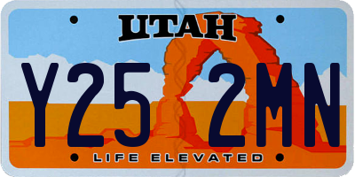 UT license plate Y252MN
