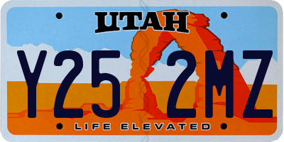 UT license plate Y252MZ