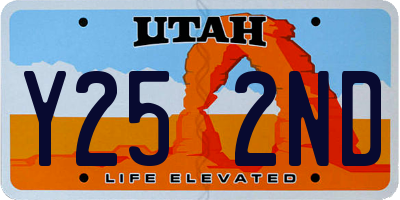 UT license plate Y252ND