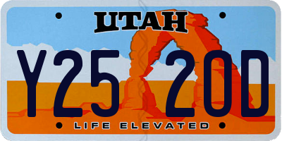 UT license plate Y252OD