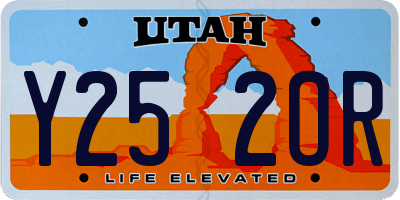 UT license plate Y252OR