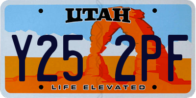 UT license plate Y252PF