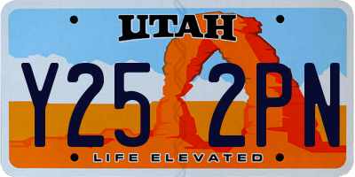 UT license plate Y252PN