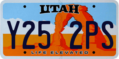 UT license plate Y252PS