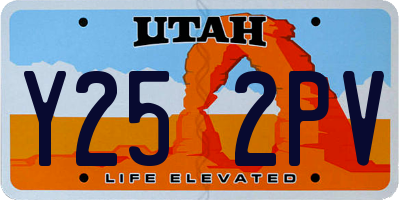 UT license plate Y252PV