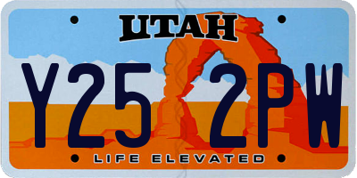 UT license plate Y252PW