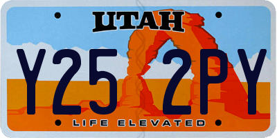 UT license plate Y252PY