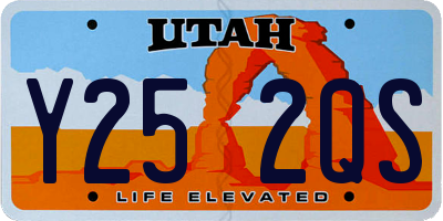 UT license plate Y252QS
