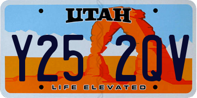 UT license plate Y252QV