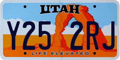 UT license plate Y252RJ
