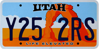 UT license plate Y252RS