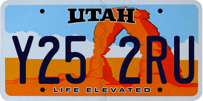 UT license plate Y252RU