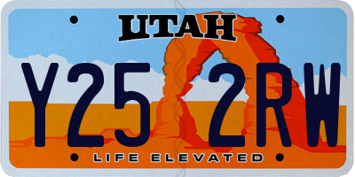 UT license plate Y252RW