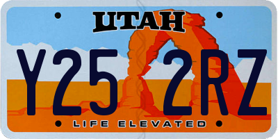 UT license plate Y252RZ