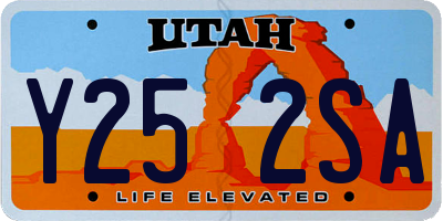 UT license plate Y252SA
