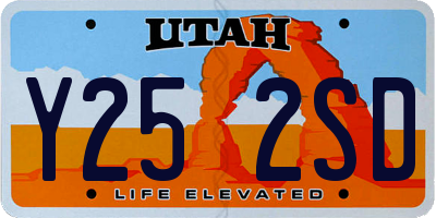 UT license plate Y252SD