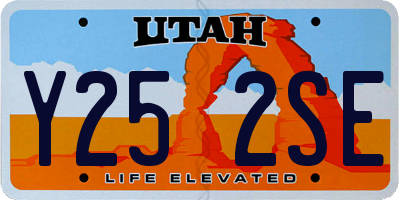UT license plate Y252SE