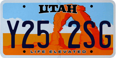 UT license plate Y252SG