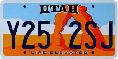 UT license plate Y252SJ