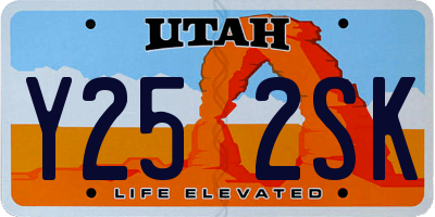 UT license plate Y252SK