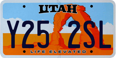 UT license plate Y252SL