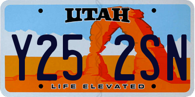 UT license plate Y252SN