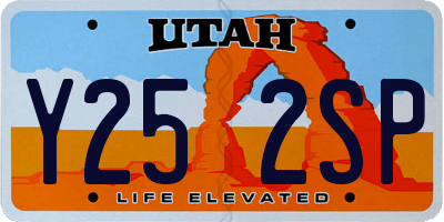 UT license plate Y252SP