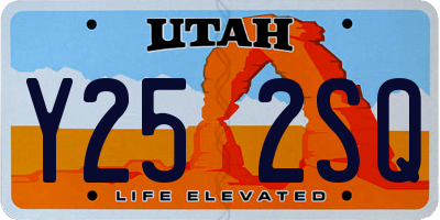UT license plate Y252SQ