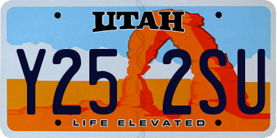 UT license plate Y252SU
