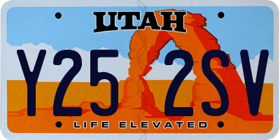 UT license plate Y252SV