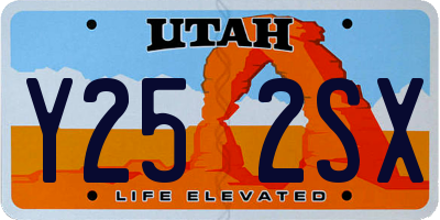 UT license plate Y252SX