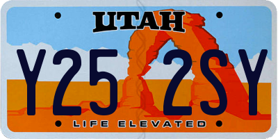 UT license plate Y252SY