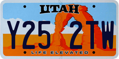 UT license plate Y252TW
