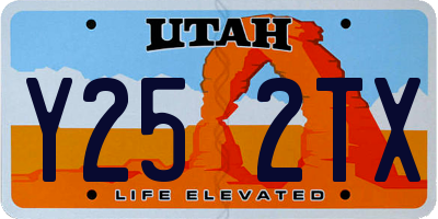 UT license plate Y252TX