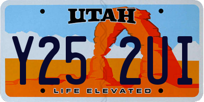 UT license plate Y252UI