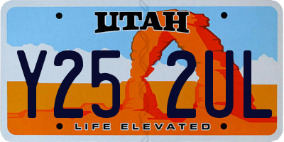 UT license plate Y252UL