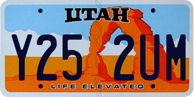 UT license plate Y252UM