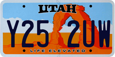 UT license plate Y252UW
