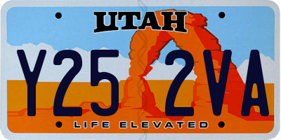UT license plate Y252VA